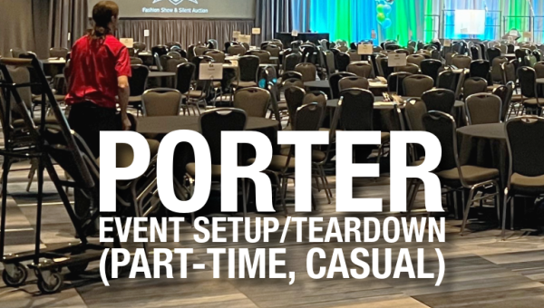now hiring event porters