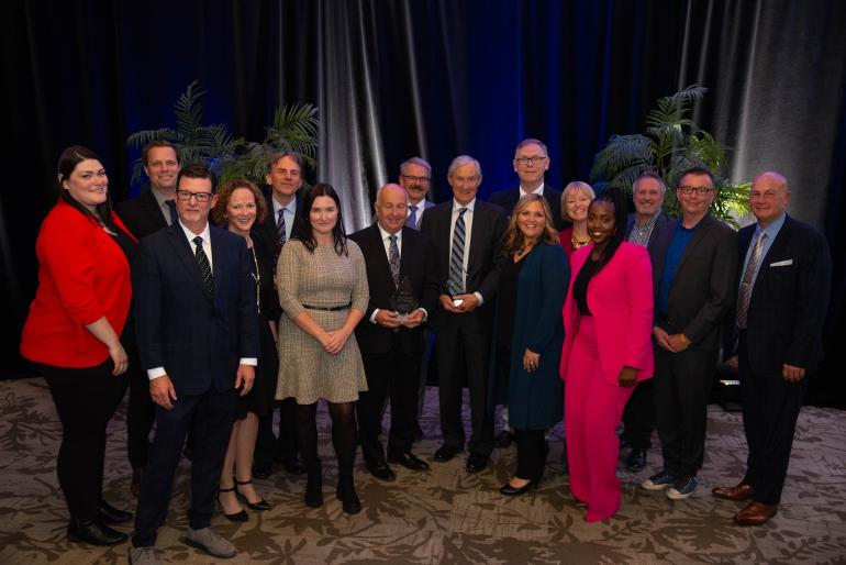 Ambassador Award winners pose with RBC Place London team and local councillors andMPs