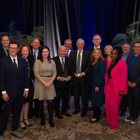 Group photo of award recipients, team members from RBCPL, local MPs and city counselors