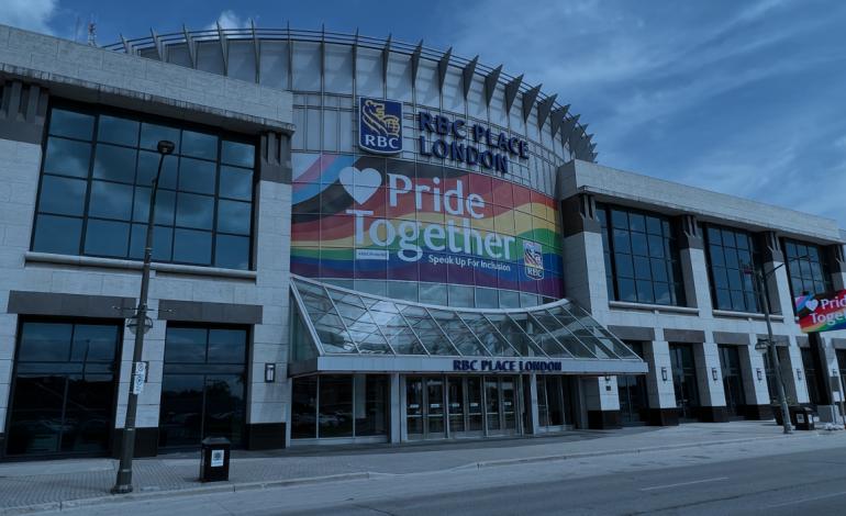 exterior of RBC Place London building pride