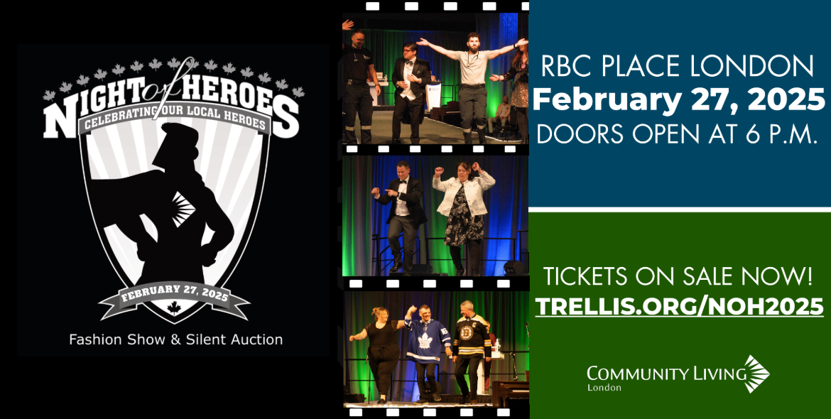 Night of Heroes Logo with shield, February 27, 2025 Fashion Show and Silent Auction